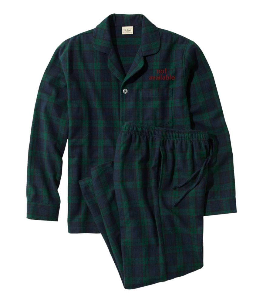 Embroidered Men's Scotch Plaid Flannel Pajamas | Pajamas at L.L.Bean