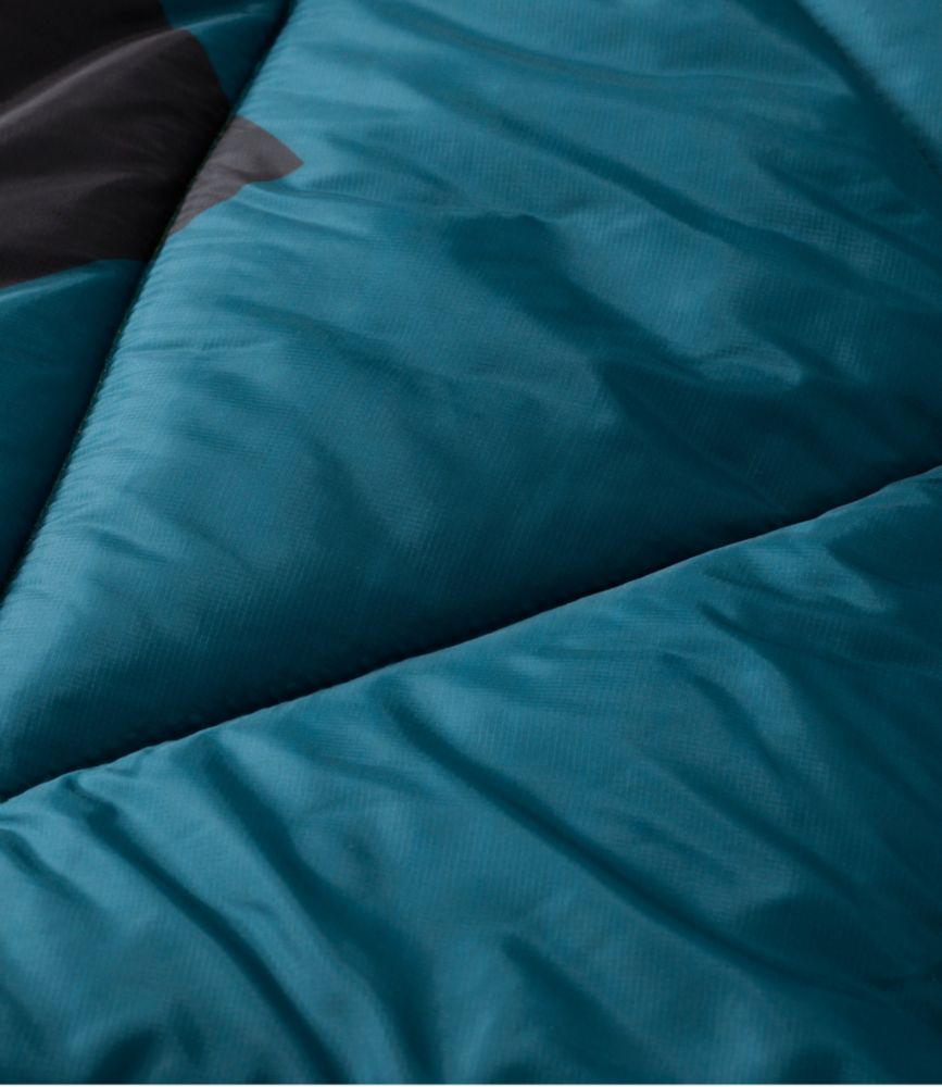 L.L.Bean Puffer Blanket, Cool Sea Blue Colorbars, small image number 3