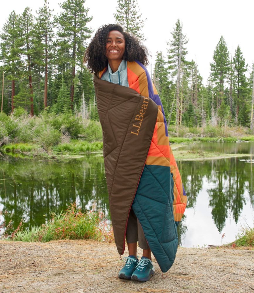 L.L.Bean Puffer Blanket, Cool Sea Blue Colorbars, small image number 10