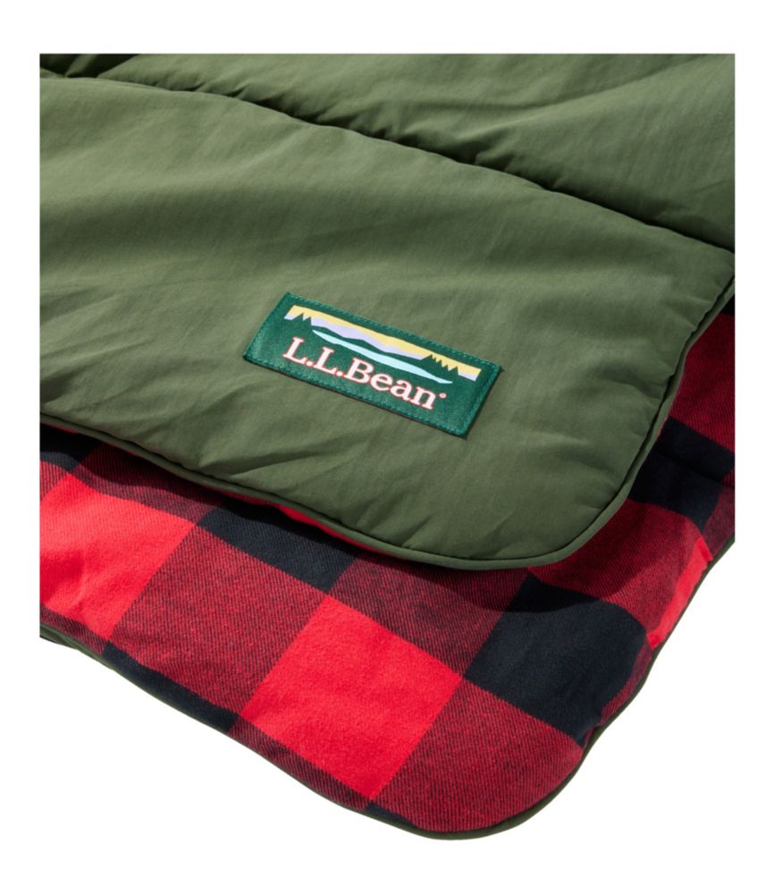 L.L.Bean Flannel Camp Blanket, Extra-Large, Deep Loden/Buffalo Plaid, small image number 3