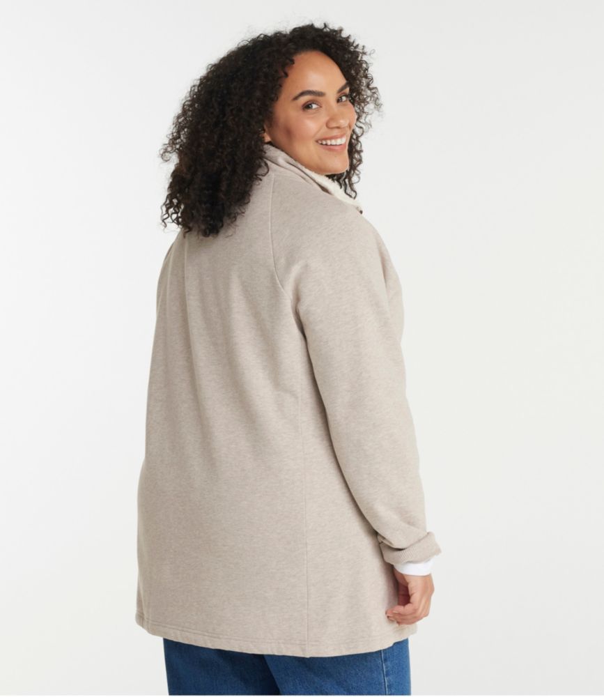 Women's L.L.Bean 1912 Sweatshirt, Sherpa-Lined Full-Zip Tunic, Charcoal Heather, small image number 3