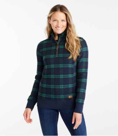 Women's Quilted Quarter-Zip Pullover, Print