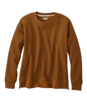 Women's Birchwood Brushed Waffle Top, Crewneck