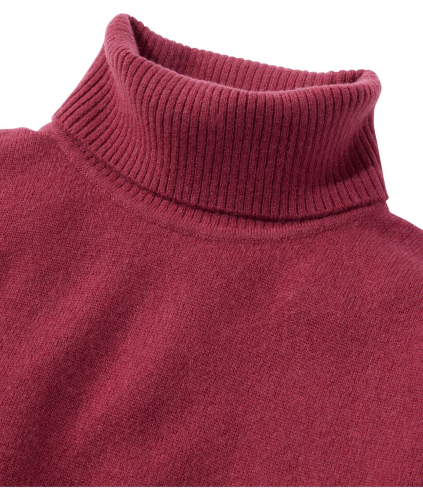 Women's Classic Cashmere Sweater, Turtleneck, Bordeaux, small image number 4