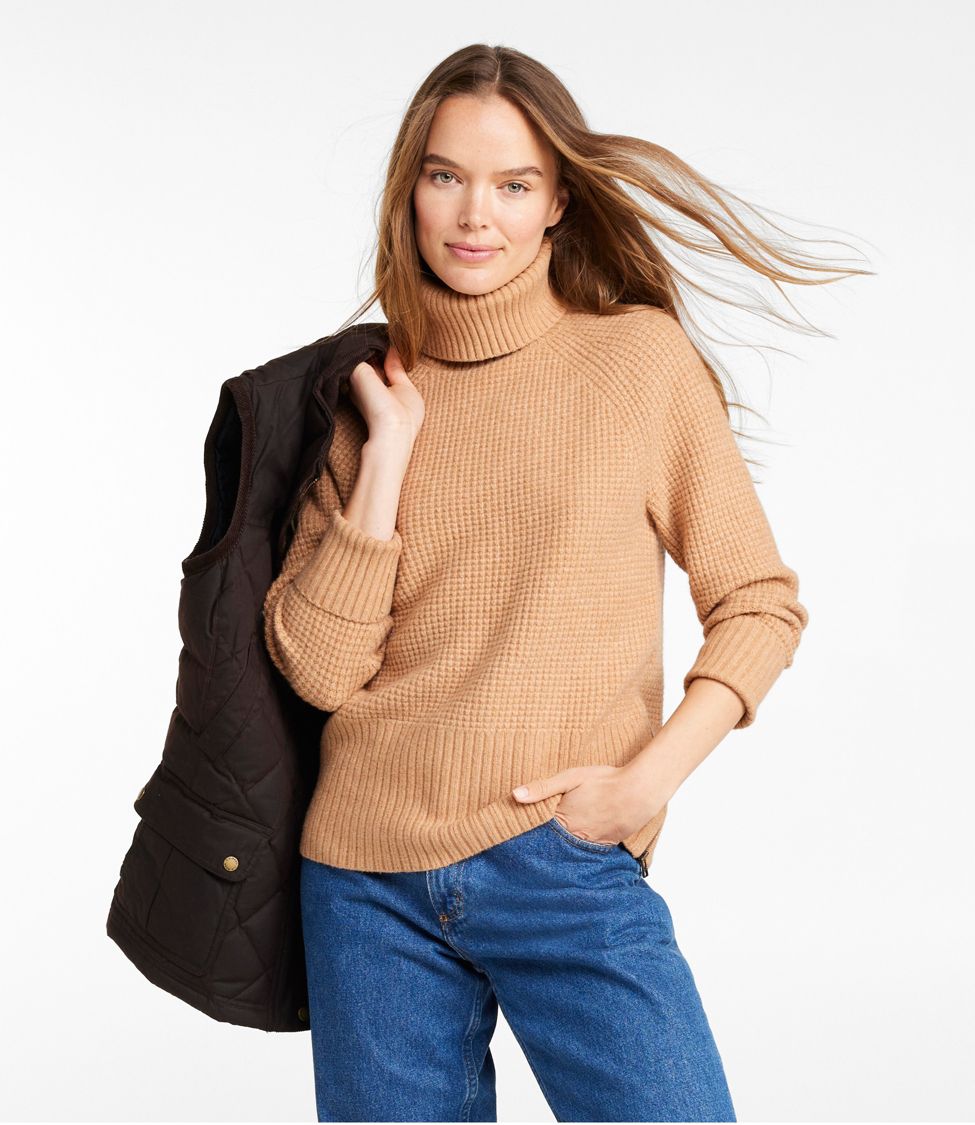 Women Pullover Roll-neck (Brown)