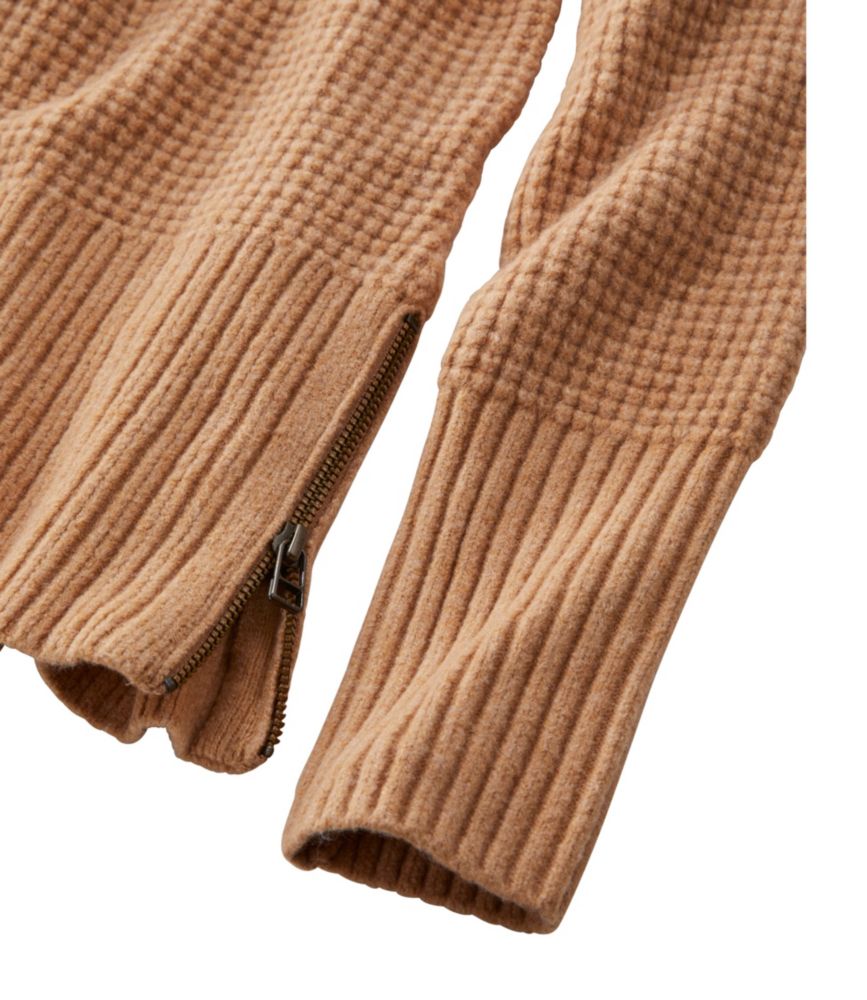 Women's SuperSoft Waffle Sweater, Turtleneck, Cream, small image number 4