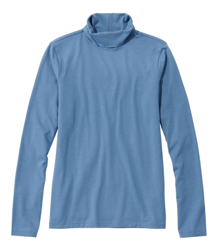 Women's Soft Stretch Supima-Blend Tee, Turtleneck