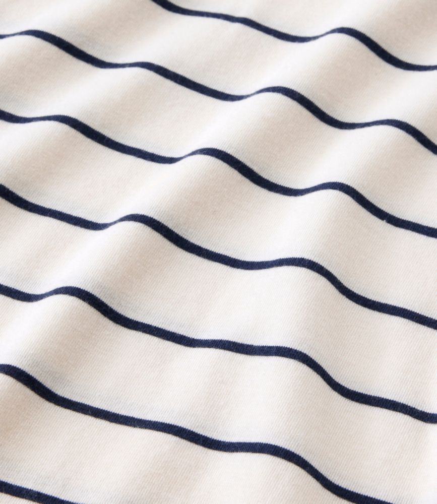 Women's Soft Stretch Supima-Blend Tee, Turtleneck Stripe, Sailcloth/Classic Navy, small image number 4