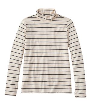 Women's Soft Stretch Supima Tee, Turtleneck Stripe