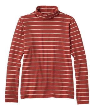 Women's Soft Stretch Supima Tee, Turtleneck Stripe