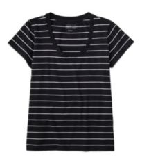 Women's Soft Stretch Supima-Blend Tee, Crewneck Short-Sleeve