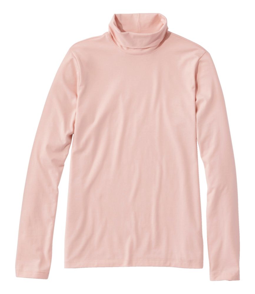 Women's Soft Stretch Supima-Blend Tee, Turtleneck