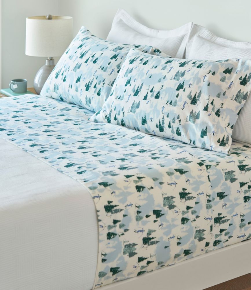 Skier Scenic Flannel Sheet Set Collection, , small image number 2
