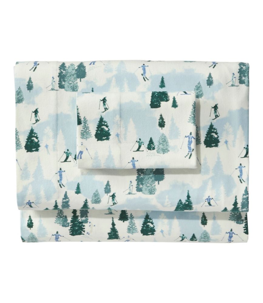 Skier Scenic Flannel Sheet Set Collection Sheets At Llbean 6213