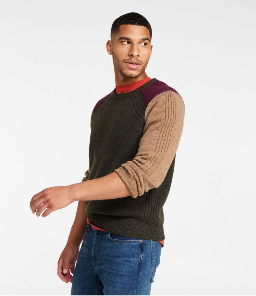 Men's Rangeley Merino Sweater, Crewneck, Colorblock, Gray Heather, small image number 2