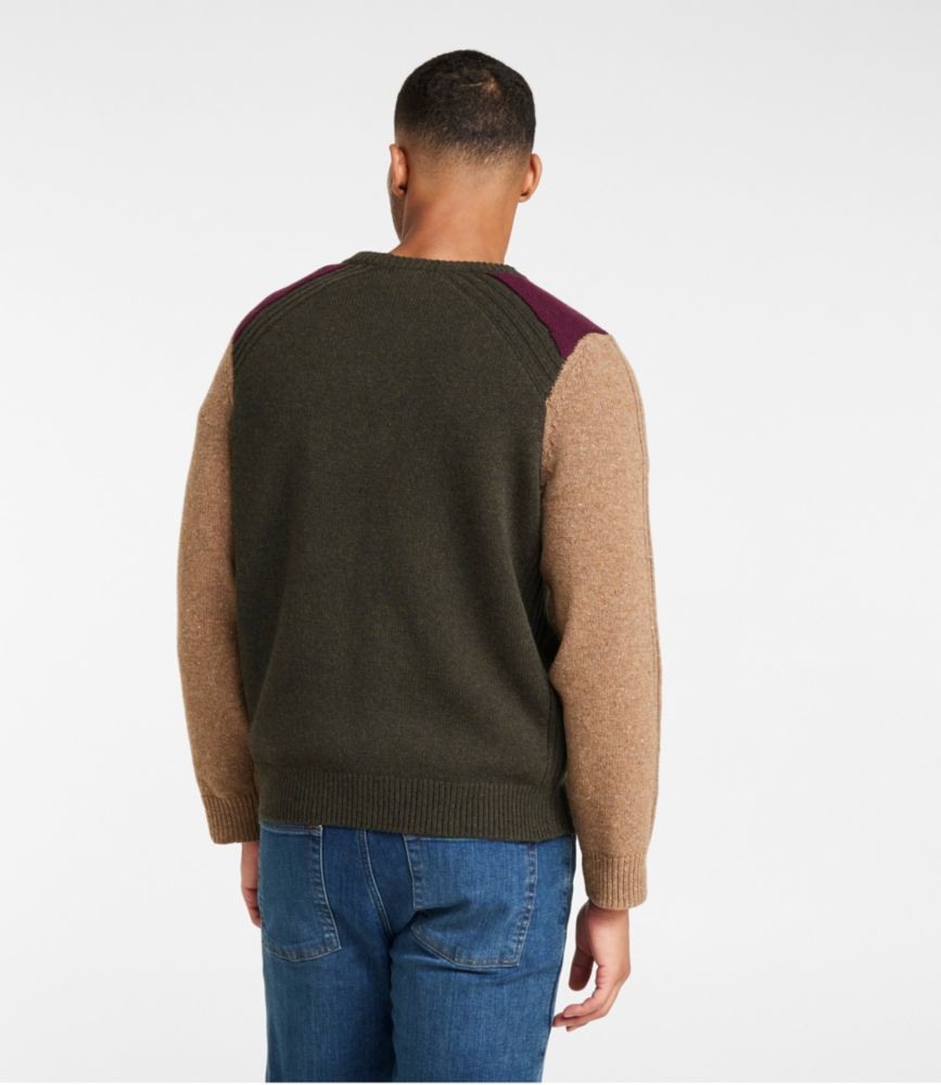 Men's Rangeley Merino Sweater, Crewneck, Colorblock, Gray Heather, small image number 3