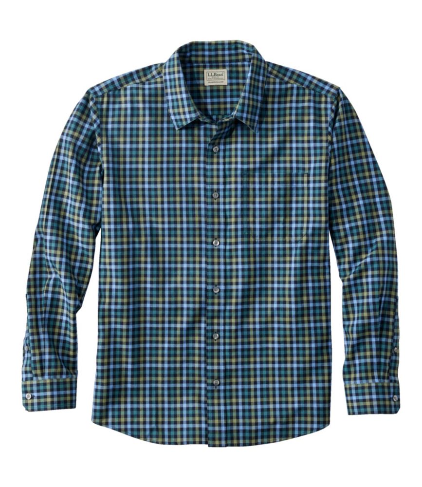 Men's Wrinkle-Free Ultrasoft Brushed Cotton Shirt, Long-Sleeve, Traditional Untucked Fit