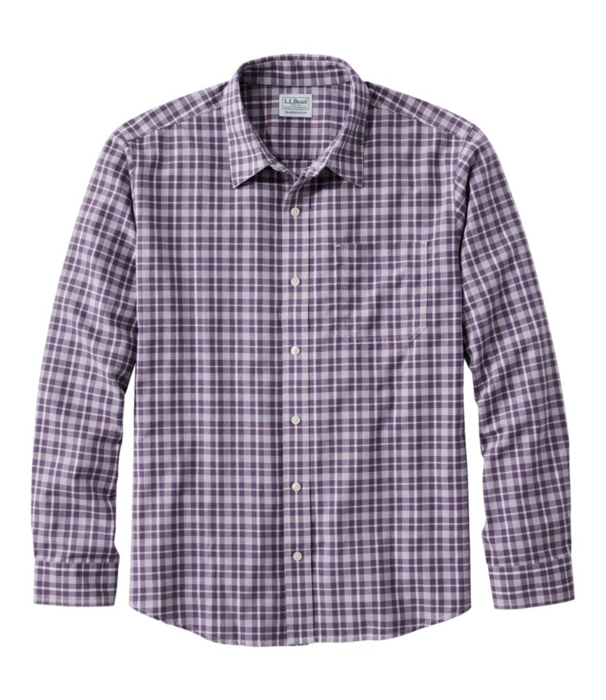 Men's Wrinkle-Free Ultrasoft Brushed Cotton Shirt, Long-Sleeve, Traditional Untucked Fit