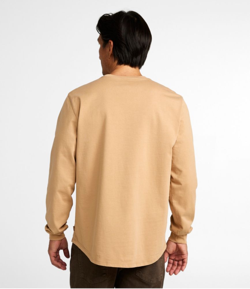 Men's BeanBuilt Cotton Tees, Without Pocket, Long-Sleeve, Graphic, Katahdin Khaki Mountain L.L.Bean, small image number 3