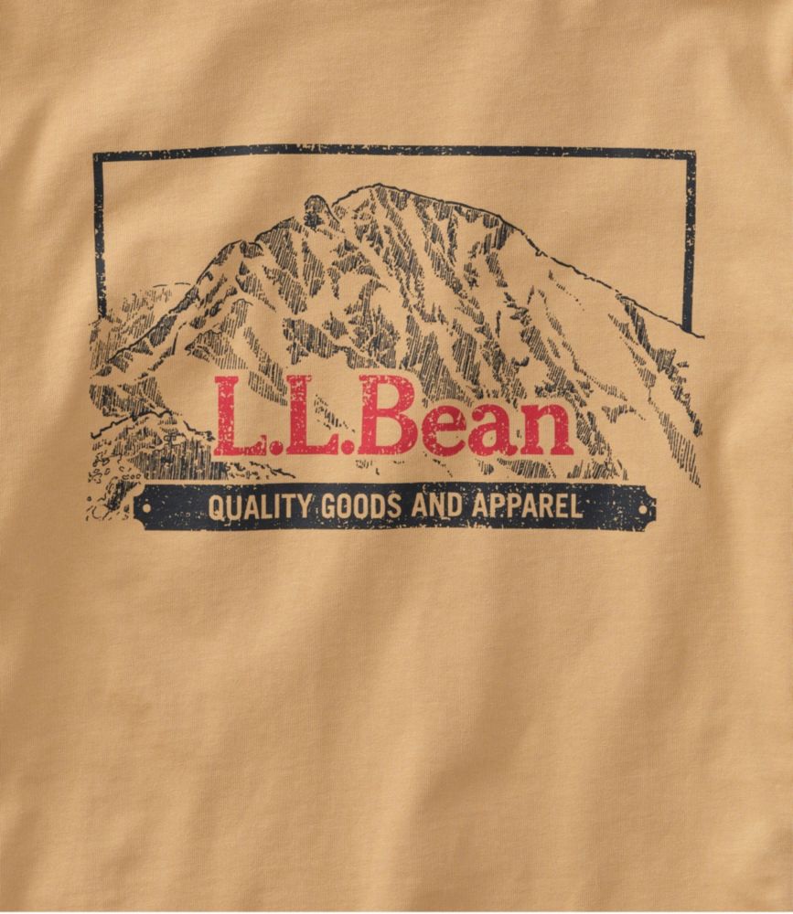 Men's BeanBuilt Cotton Tees, Without Pocket, Long-Sleeve, Graphic, Katahdin Khaki Mountain L.L.Bean, small image number 6