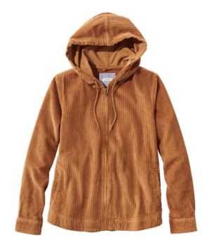 Women's Comfort Corduroy Relaxed Shirt, Zip Hoodie