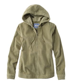 Women's Comfort Corduroy Relaxed Shirt, Zip Hoodie