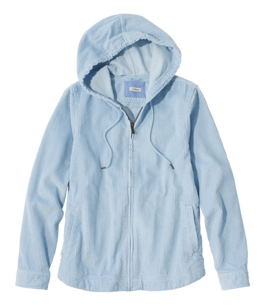 Women's Comfort Corduroy Relaxed Shirt, Zip Hoodie