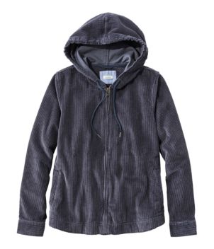 Women's Comfort Corduroy Relaxed Shirt, Zip Hoodie