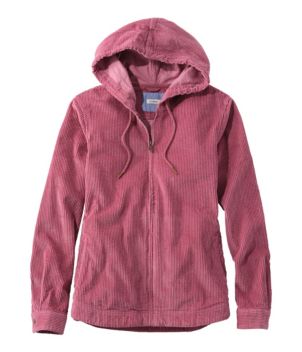 Women's Comfort Corduroy Relaxed Shirt, Zip Hoodie