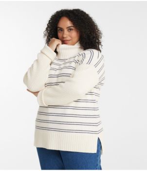 Women's The Essential Sweater, Turtleneck Stripe