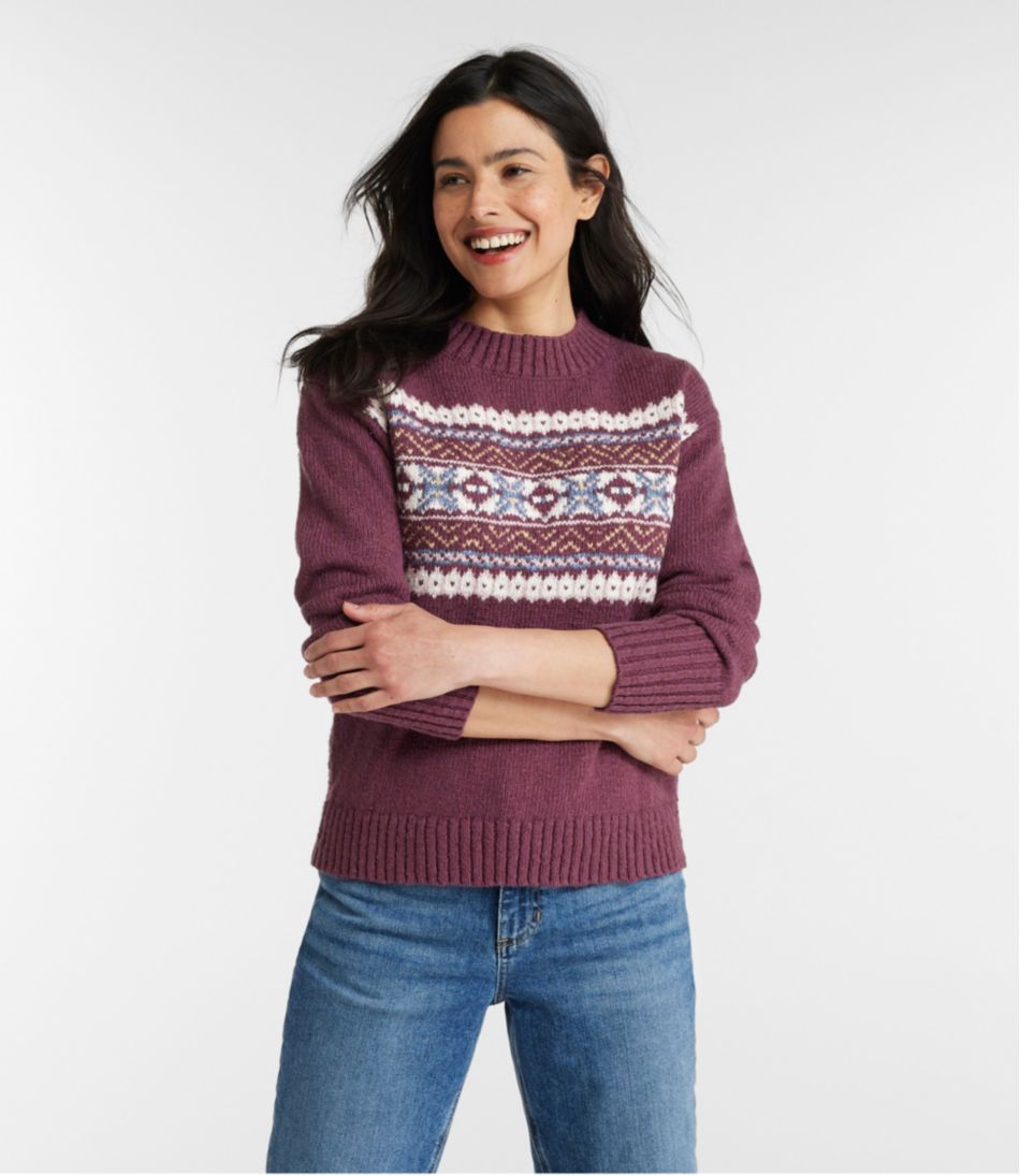 Women's Signature Cotton Fisherman Tunic Sweater, Fair Isle