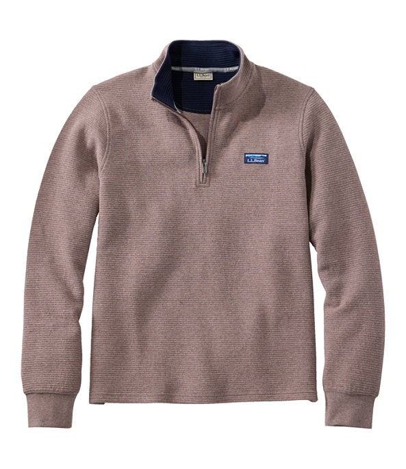 Men's Lakewashed Double-Knit Quarter-Zip Pullover, Weathered Oak Heather, large image number 0