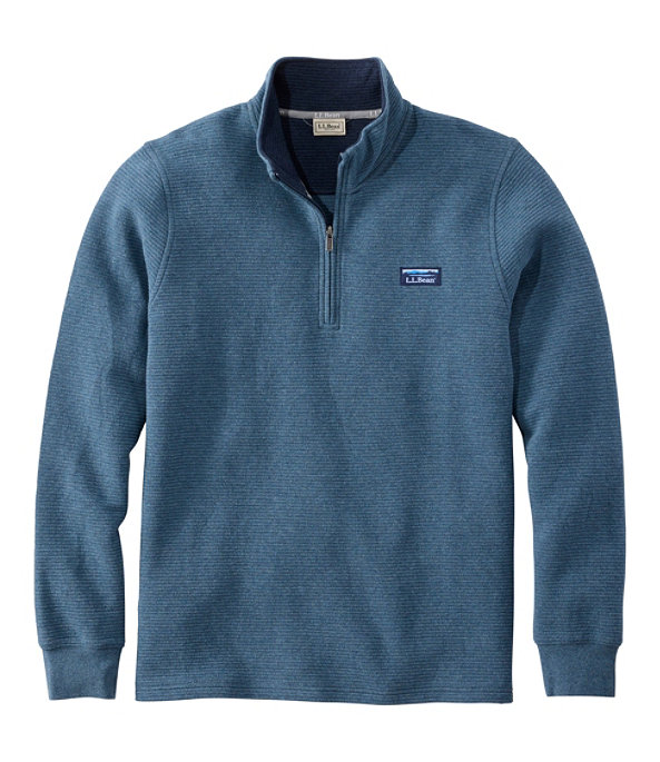 Men's Lakewashed Double-Knit Quarter-Zip Pullover, Sail Blue Heather, large image number 0