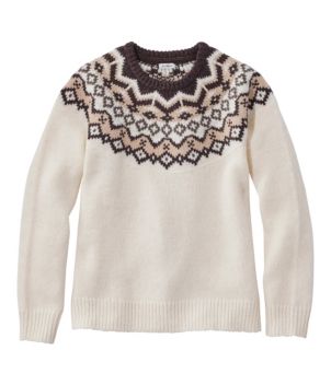 Women's Bean's Classic Ragg Wool Sweater, Crewneck Fair Isle