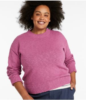 Women's Cotton Ragg Sweater, Crewneck