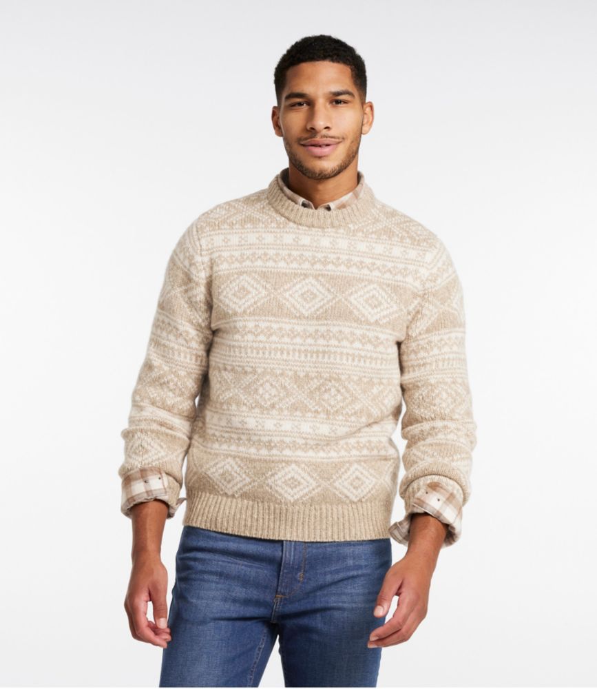 Men's Bean's Classic Ragg Wool Sweater, Crewneck, Fair Isle