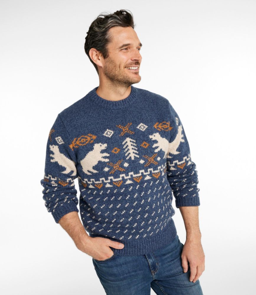 Men's Bean's Classic Ragg Wool Sweater, Crewneck, Fair Isle
