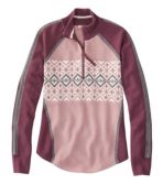 Women's Honeycomb Merino Wool-Blend Sweater, Quarter-Zip Colorblock
