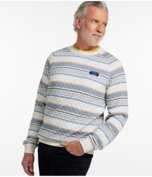 Men's Quilted Sweatshirt, Crewneck, Stripe