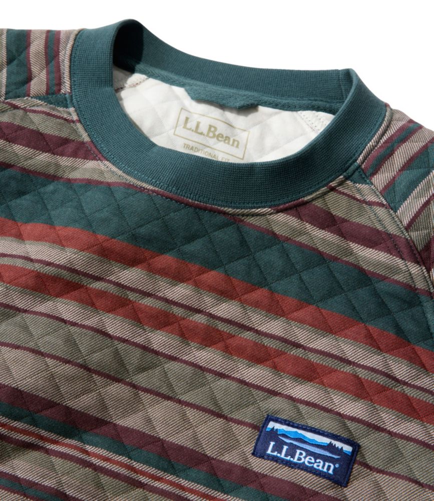 Men's Quilted Sweatshirt, Crewneck, Stripe