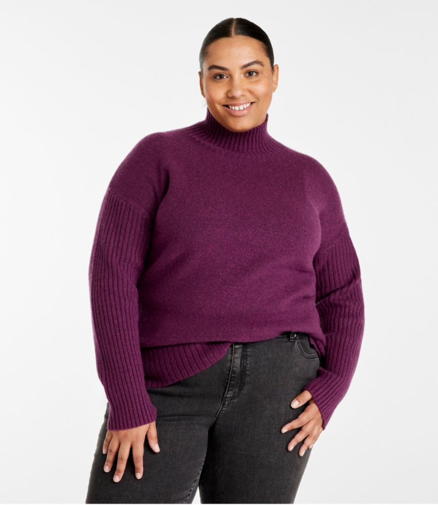 Women's The Essential Sweater, Turtleneck, Toffee Heather, small image number 2