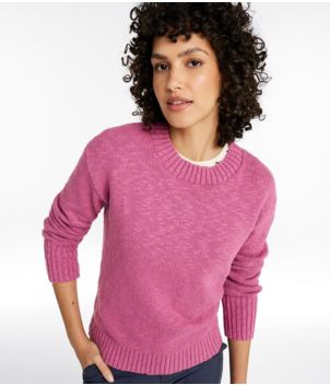 Women's Cotton Ragg Sweater, Crewneck