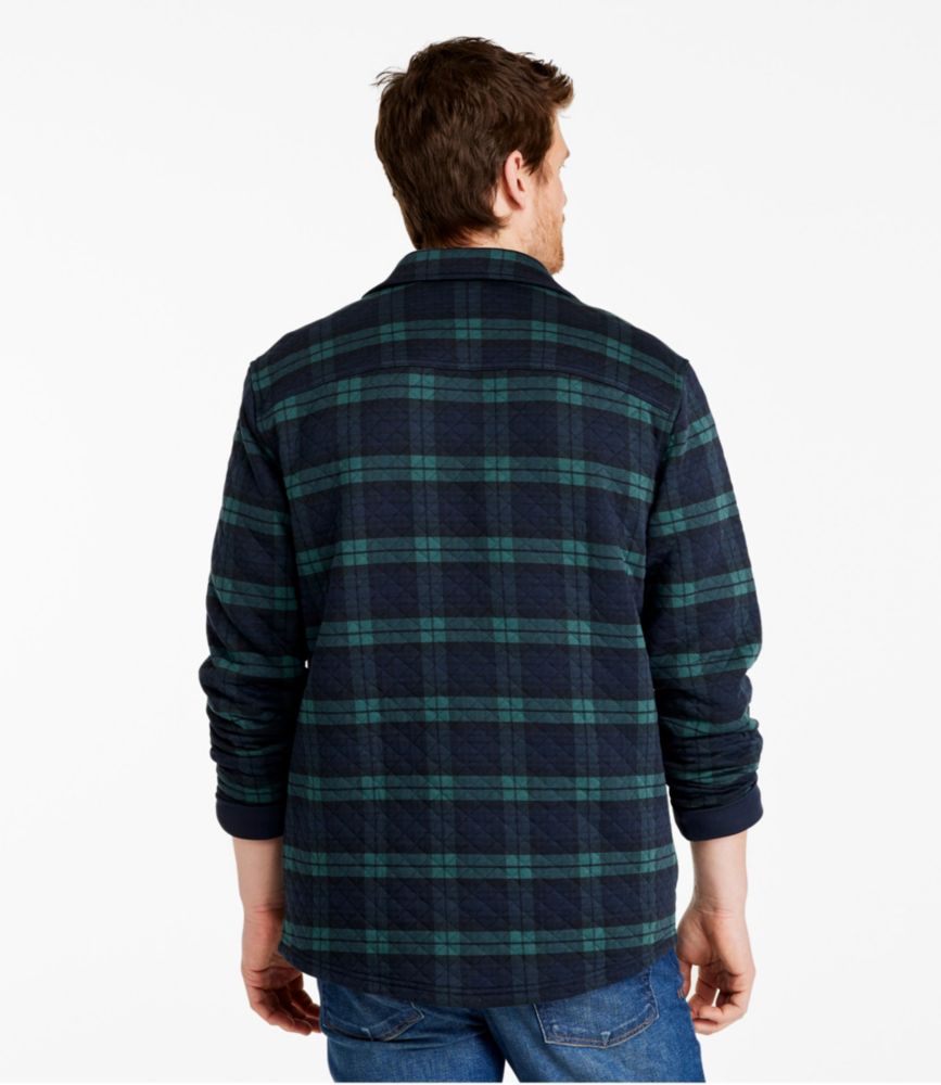 Men's Quilted Sweatshirts, Snap Overshirt, Plaid, , small image number 3