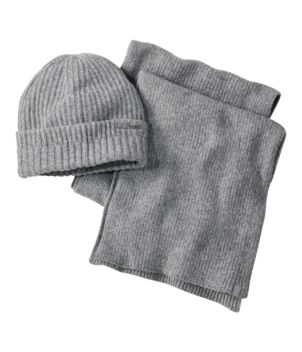 Adults' Rib Knit Hat and Scarf Gift Set