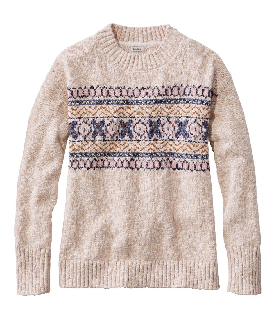 Women's Cotton Ragg Sweater, Crewneck Fair Isle | Sweaters at L.L.Bean
