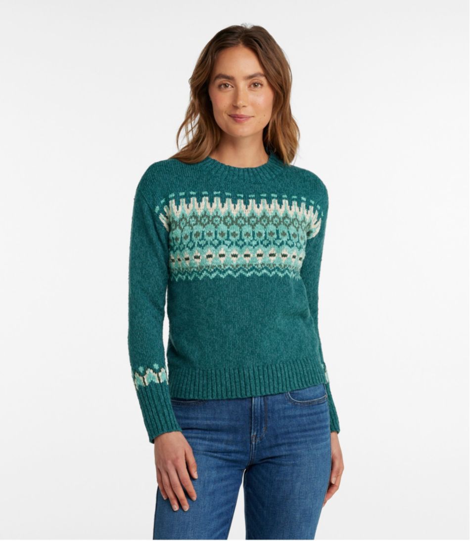 Women's Signature Cotton Fisherman Tunic Sweater, Fair Isle