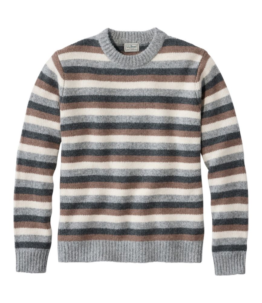 Men's Bean's Classic Ragg Wool Sweater, Crewneck, Stripe