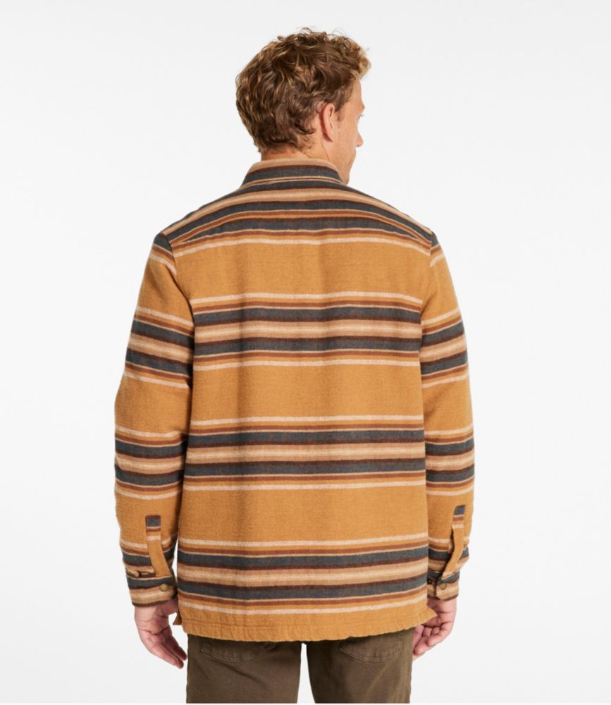 Men's PrimaLoft Lined Chamois Shirt Jac, Traditional Untucked Fit, Stripe