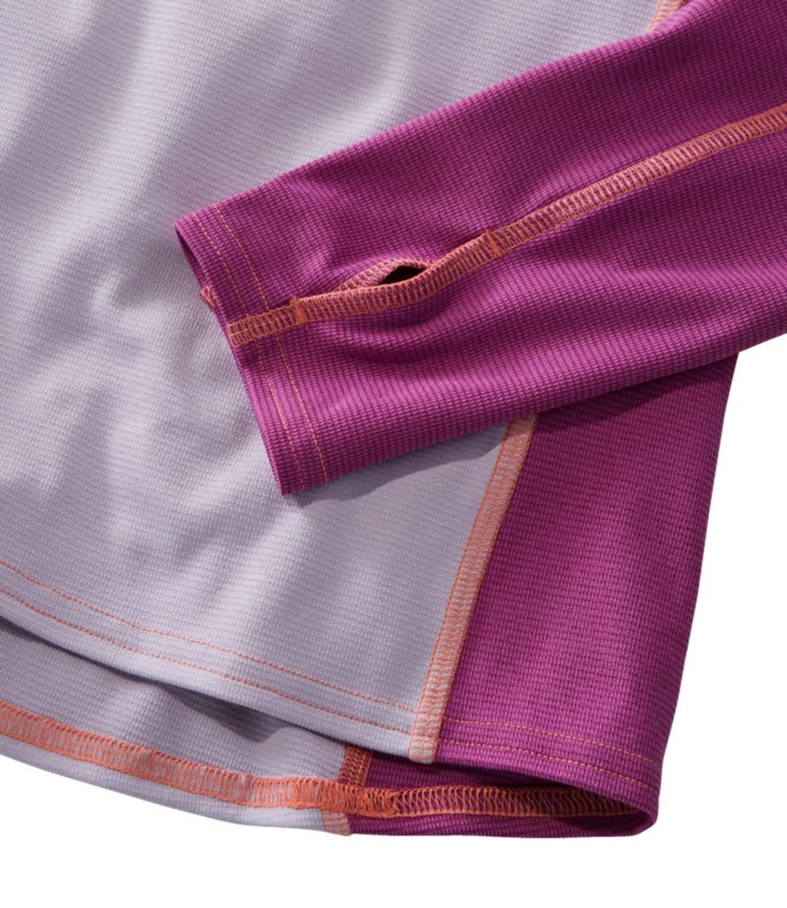 Women's L.L.Bean Midweight Baselayer Crew, Long Sleeve Color Block