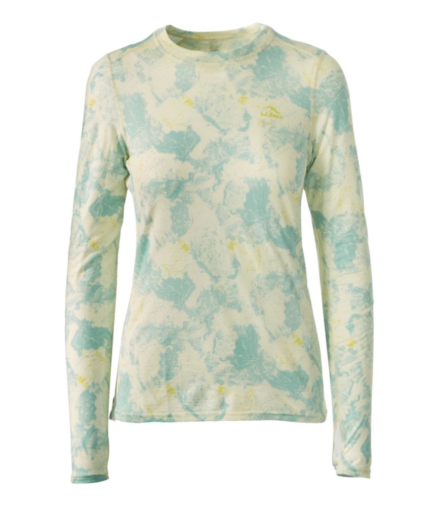 Women's Cresta Utralight 150 Crew Top, Print, Sea Salt Camo, small image number 1